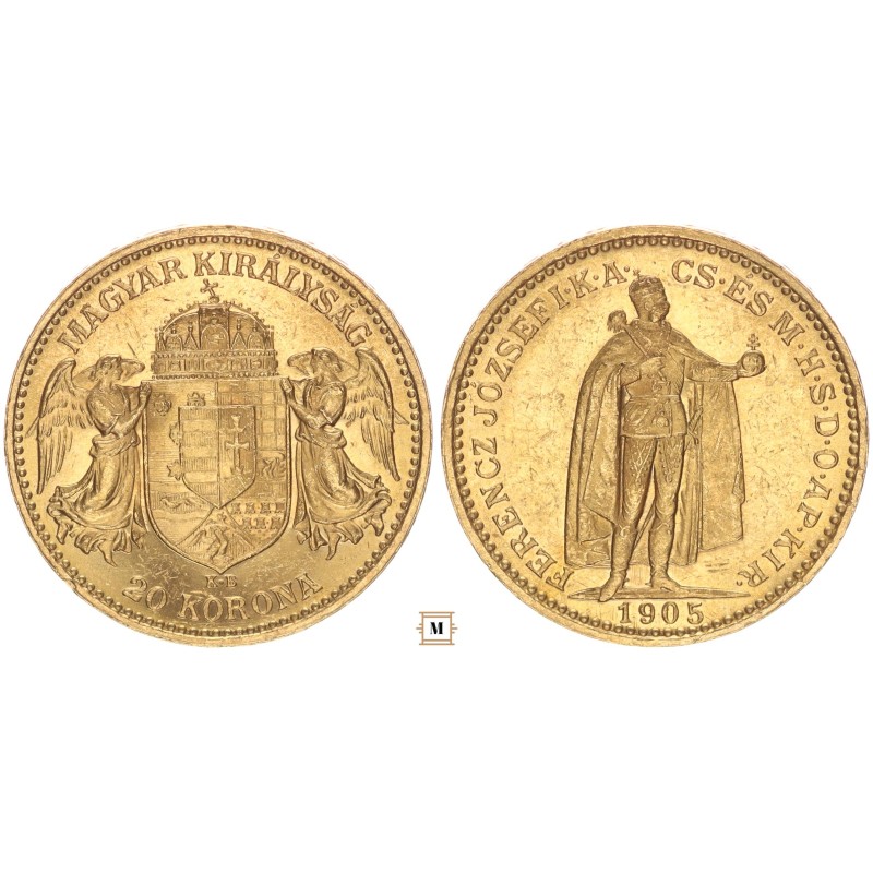 Ferenc József 20 korona 1905 KB